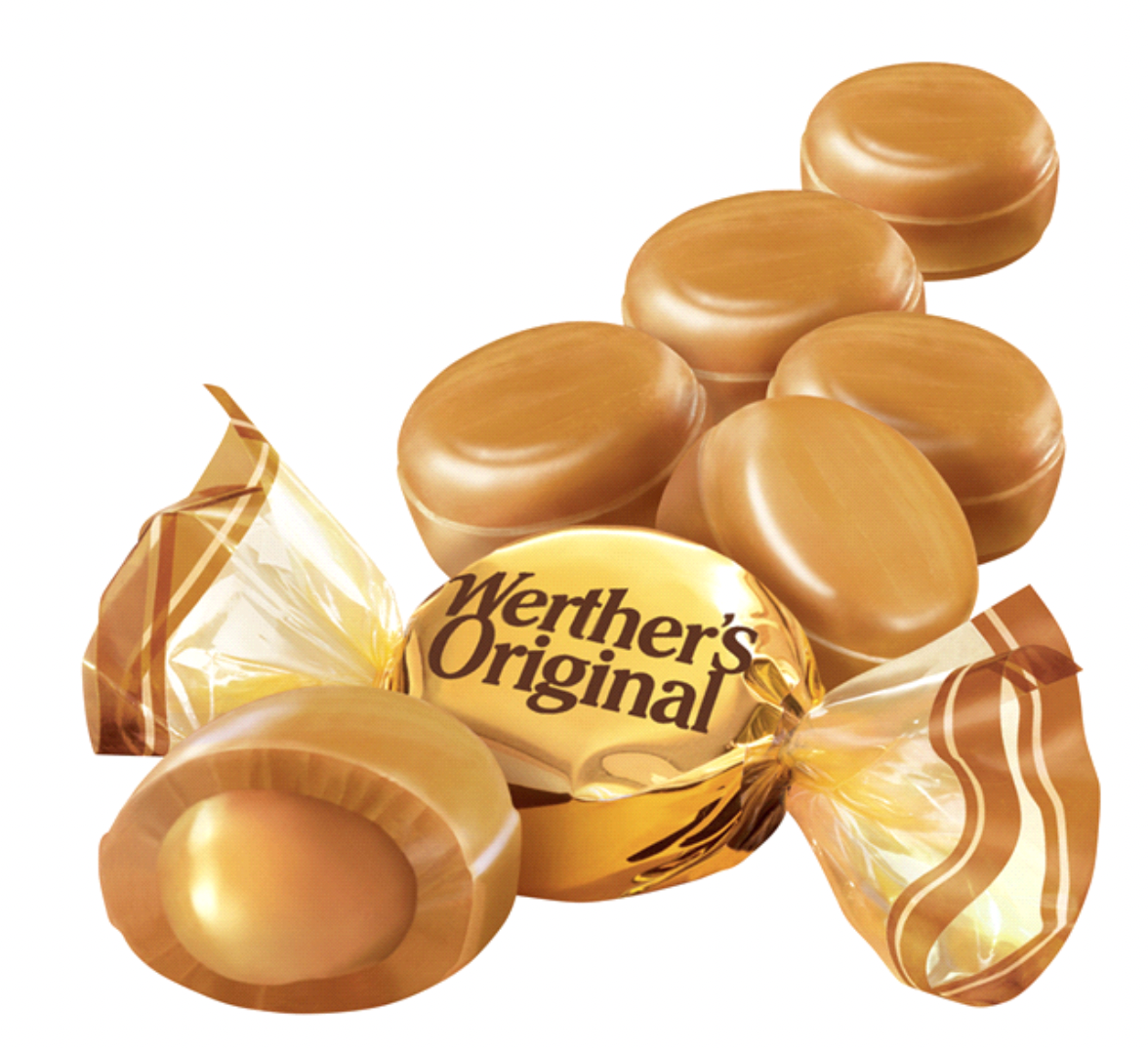Werthers Original Hard Caramel Candy 30oz (2pk) Individually Wrapped w/CC Sweets & Snacks Bag Clip