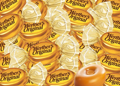 Werthers Original Hard Caramel Candy 30oz (2pk) Individually Wrapped w/CC Sweets & Snacks Bag Clip